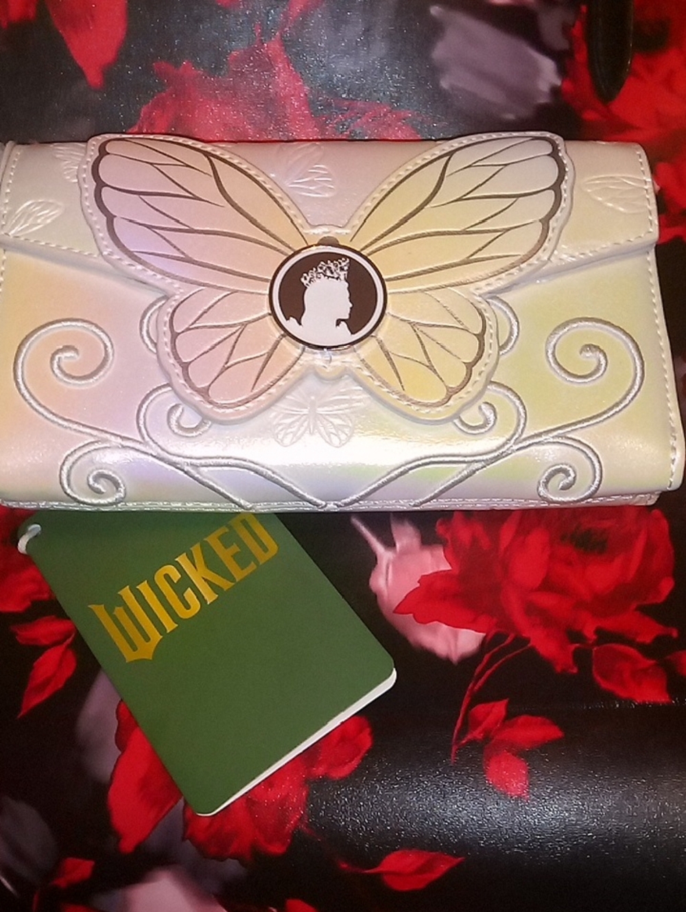 Loungefly Wicked Wallet Or Clutch - White/Incandescent Pearl Mint And Pink